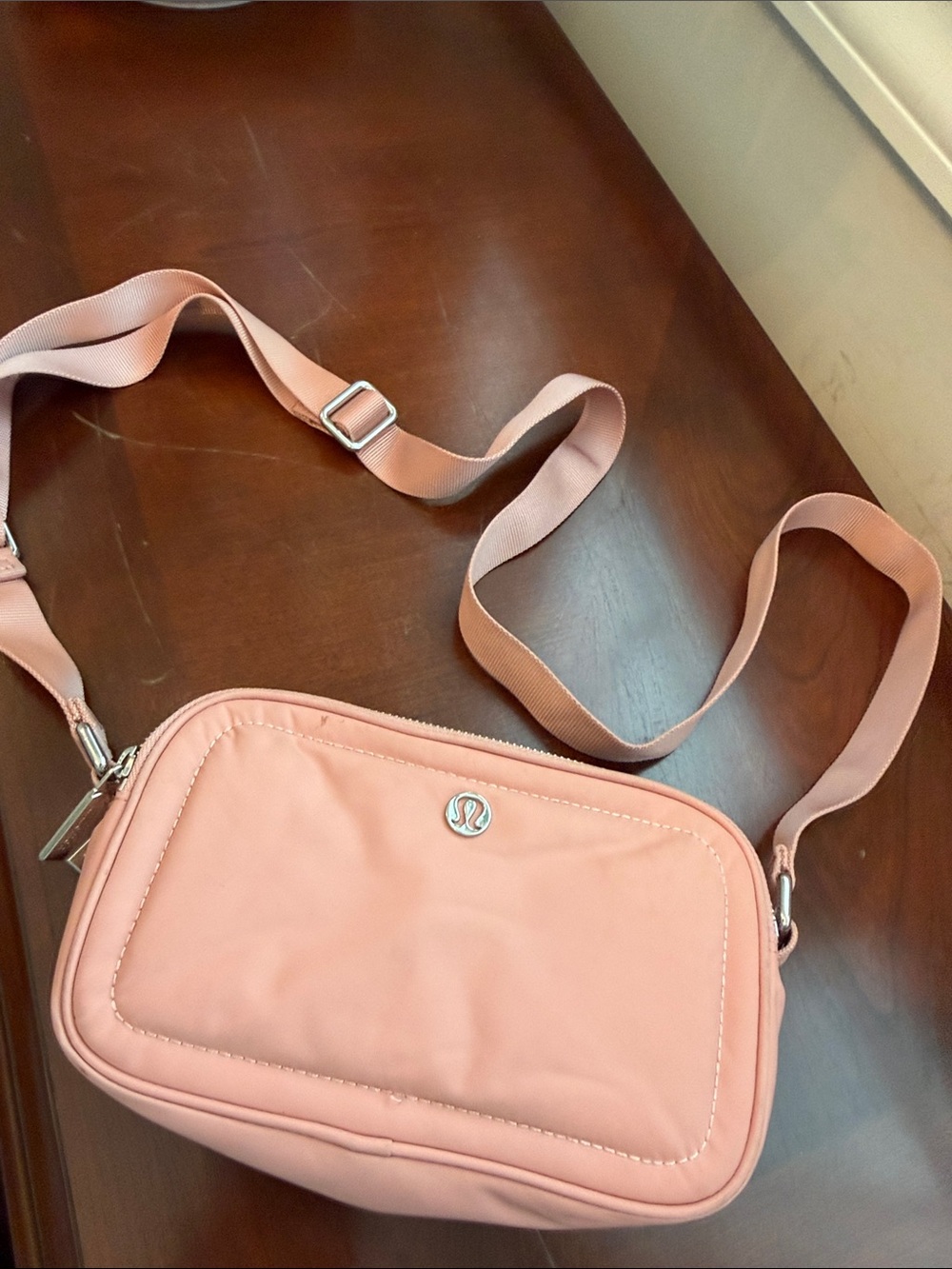 lululemon athletica Blush Pink Crossbody Bag with Adjustable Strap